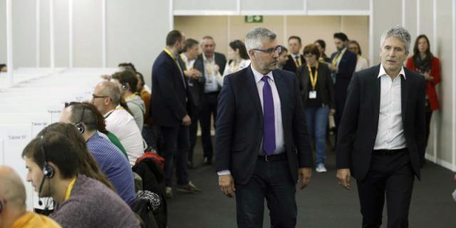 Marlaska comprueba el funcionamiento del Centro de Datos de las elecciones