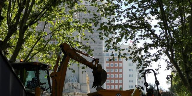 La Comunidad de Madrid paraliza las obras de Plaza de España