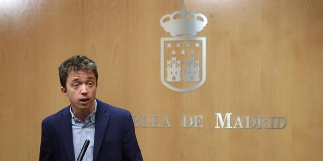 Errejón pide a Cs "3 votos" para permitir la investidura de Ángel Gabilondo