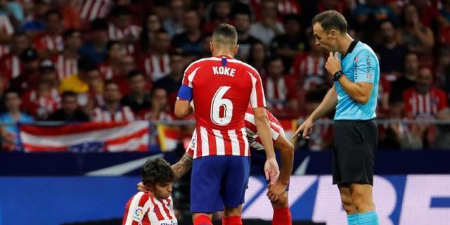 Joao Félix se marcha lesionado del partido frente al Getafe