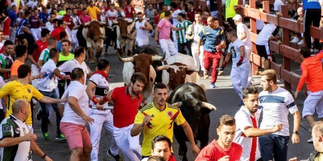 El tercer encierro de Sanse, inusualmente largo, deja ocho heridos