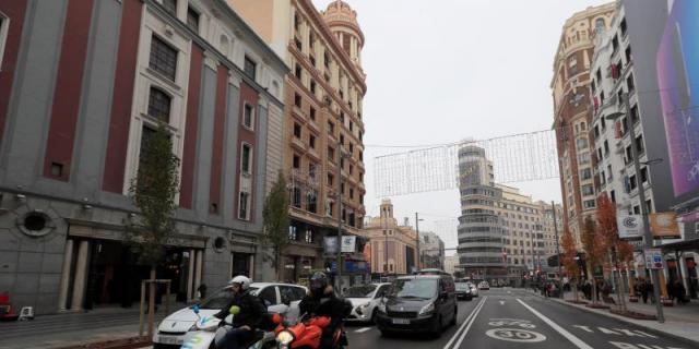 Las restricciones de Madrid Central seguirán en vigor en Gran Vía por Navidad