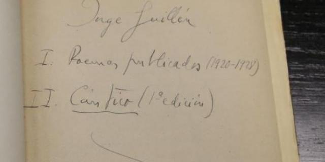 Los hermanos Blecua donan a la BNE el autógrafo de "Cántico" de Jorge Guillén