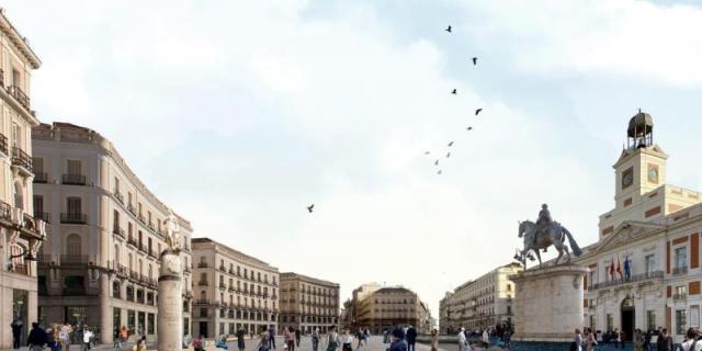 El Ayuntamiento reactiva el proyecto de peatonalización de la Puerta del Sol