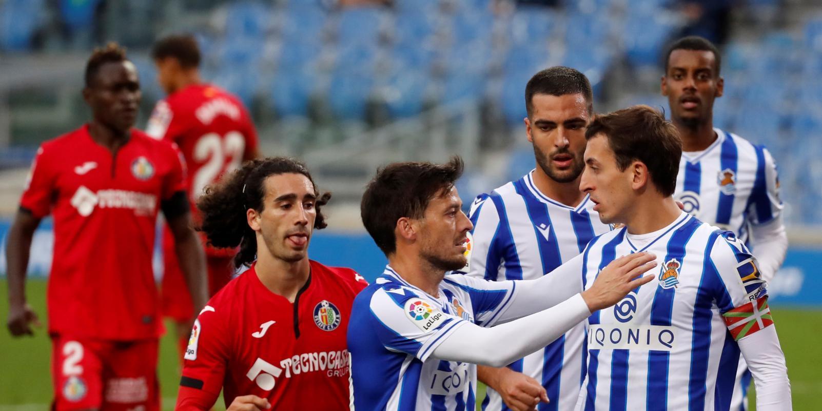 3-0. La Real golea para acabar con el maleficio contra el Getafe en casa