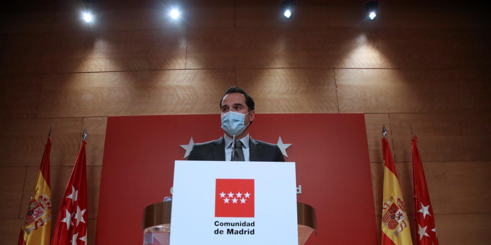 Aguado pide el cierre perimetral de Madrid hasta finales de noviembre