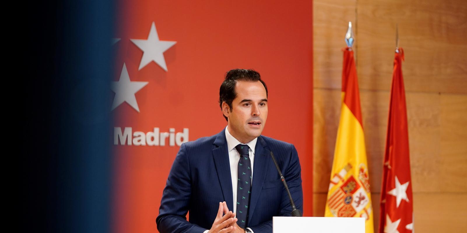 Aguado defiende el cierre perimetral de la región hasta el Black Friday
