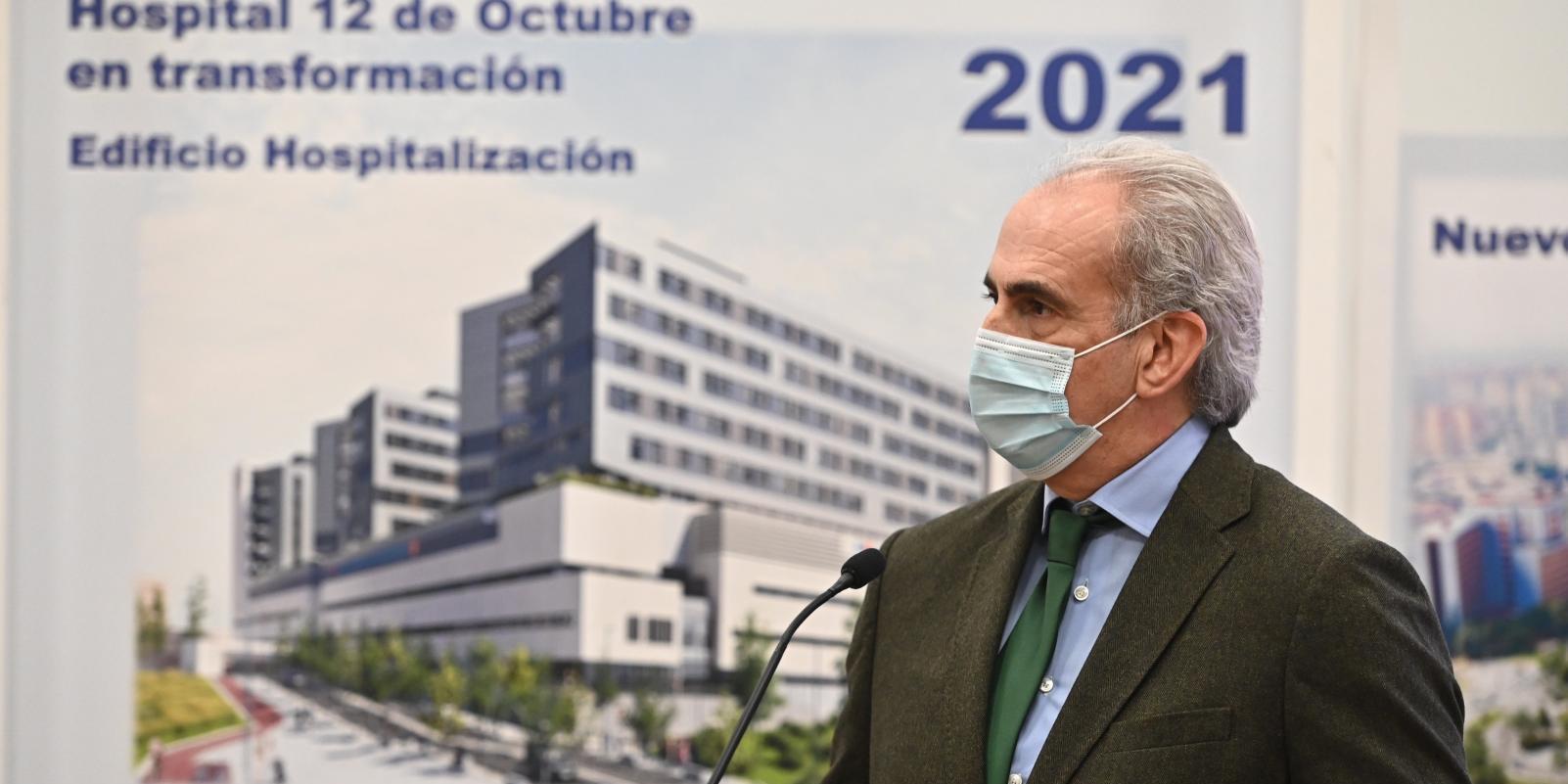La Federación Internacional de Hospitales distingue a la Comunidad de Madrid por su actuación frente al coronavirus