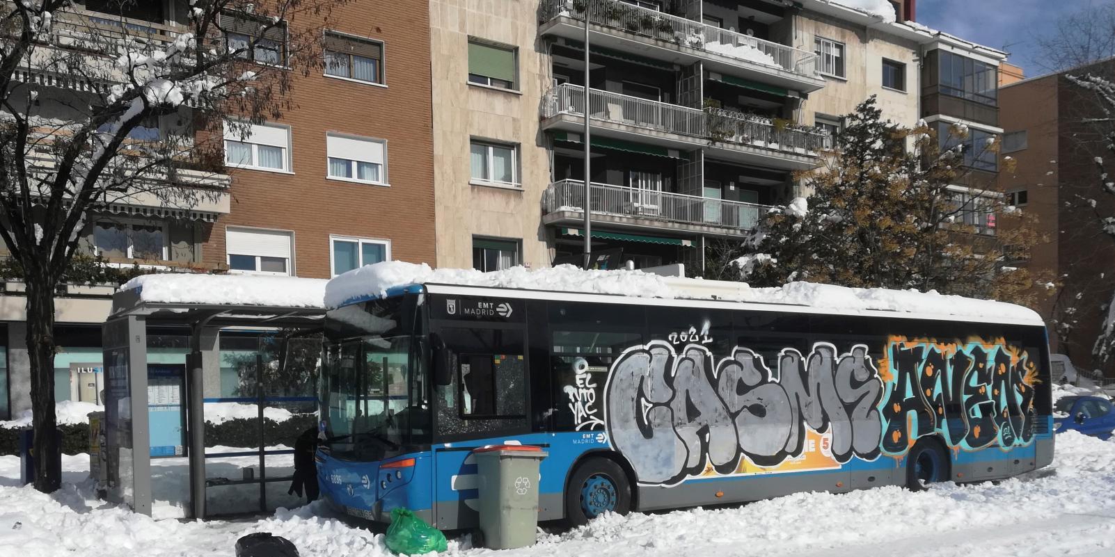 Detenidos 26 grafiteros por dañar trenes, autobuses y metro durante la borrasca Filomena