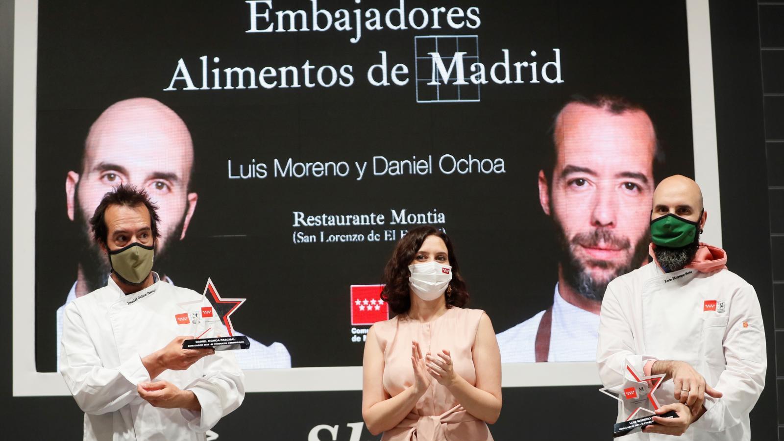 Los chefs del restaurante Montia, nuevos embajadores de Alimentos de Madrid