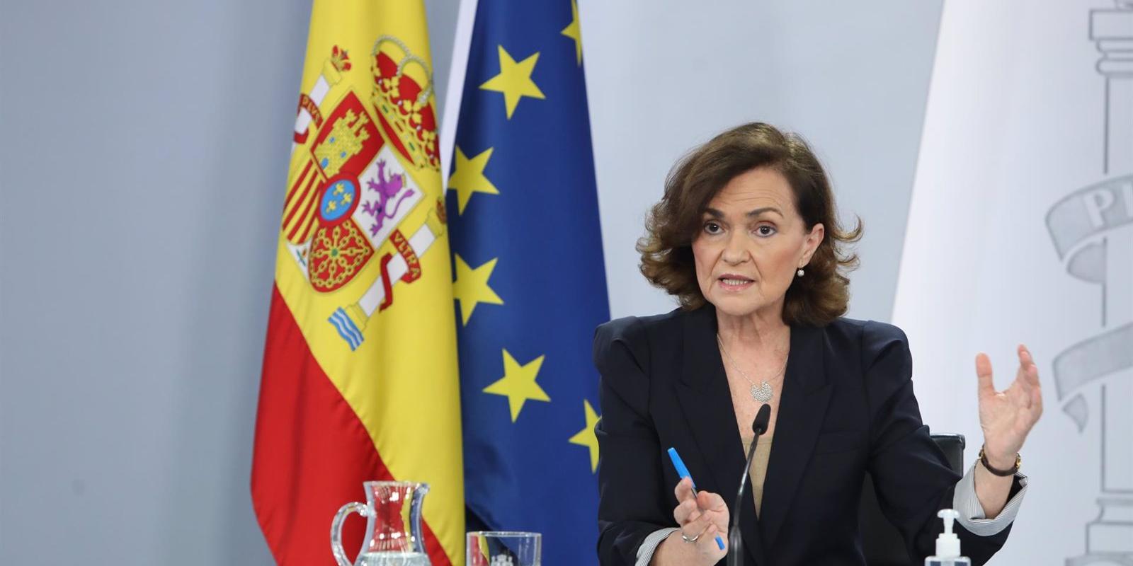 Calvo dice que es machismo el trato en masculino de Vox a Carla Antonelli y que la traten de vicepresidente