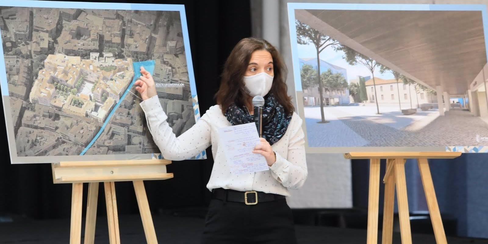 La alcaldesa de Getafe presenta un proyecto de Plaza Porticada que conectará con la del Ayuntamiento