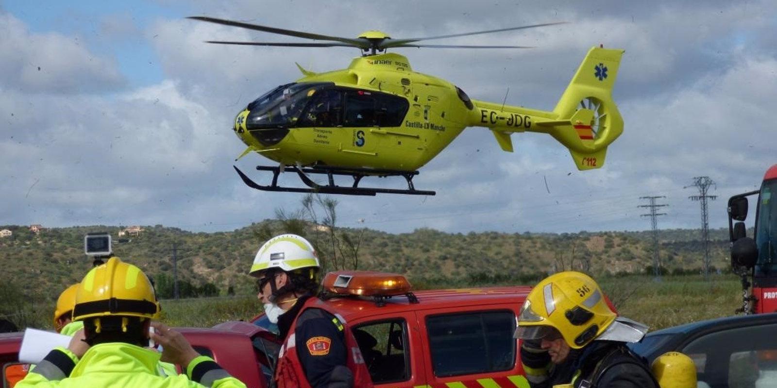 Grave un conductor de 37 años al salirse de la vía la moto que conducía en Valdelaguna