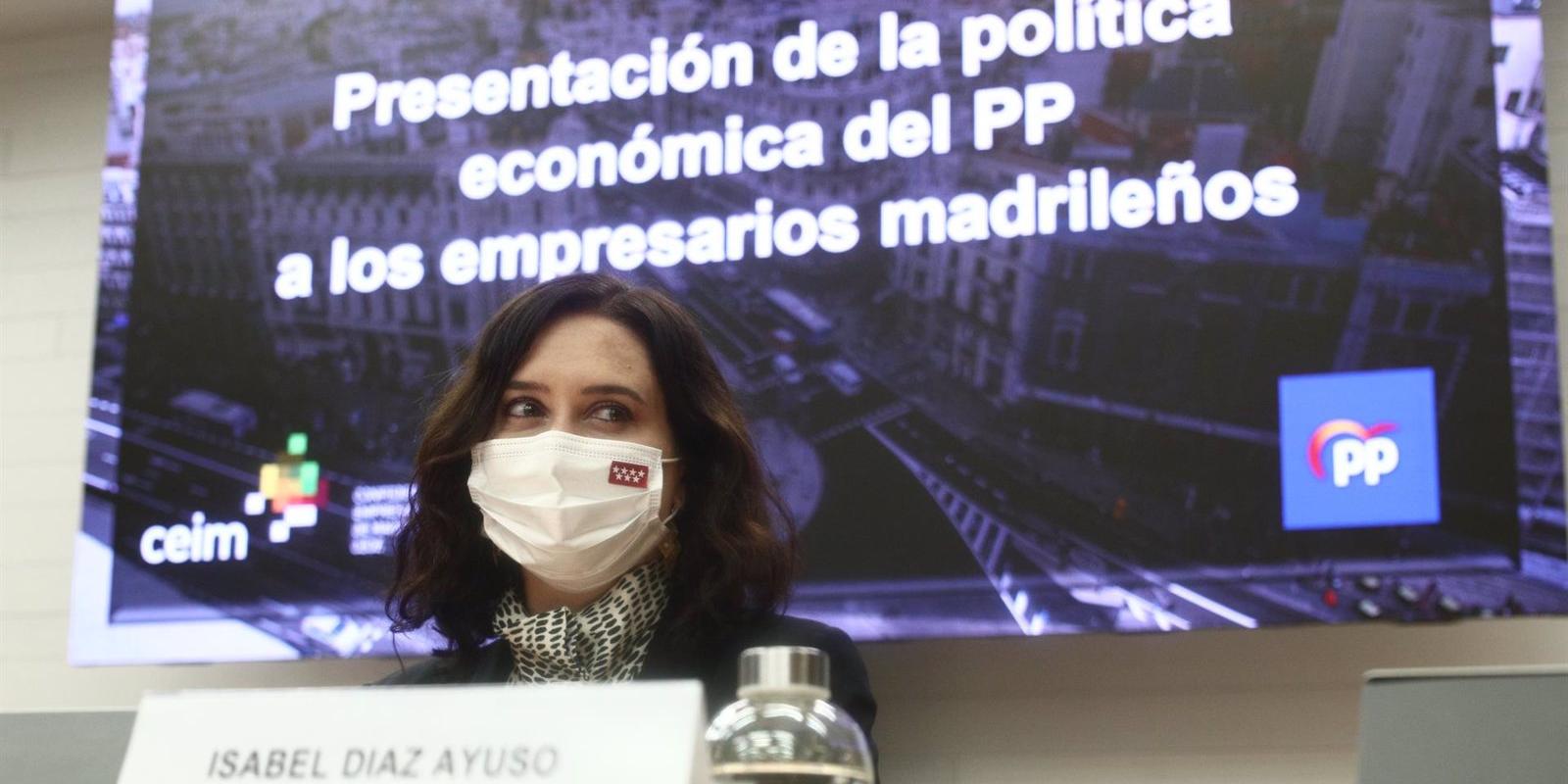 Díaz Ayuso se reafirma en su política económica basada en la libertad empresarial, la fiscalidad baja y la digitalización
