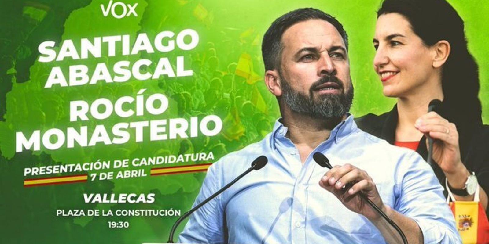Delegación de Gobierno autoriza como concentración el acto de Vox en Vallecas tras denegarlo el Ayuntamiento