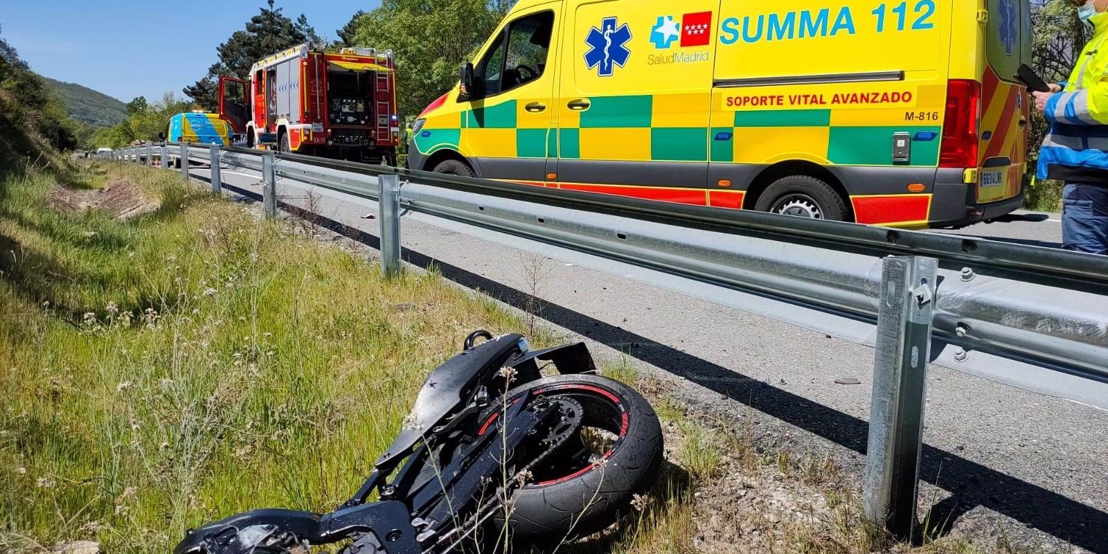 Fallece un motorista de 30 años tras ser alcanzado por un turismo en Rozas de Puerto Real