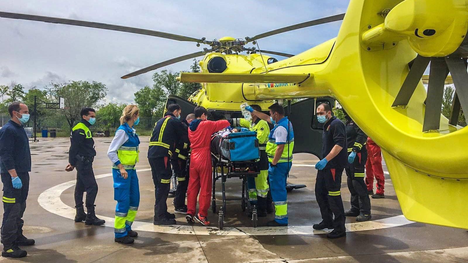 Herido grave un obrero al caerle una viga en la cabeza en Alcalá de Henares