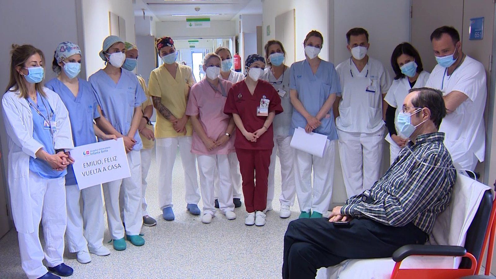 Recibe el alta en el Hospital Infanta Sofía después de 400 días hospitalizado tras infectarse de Covid