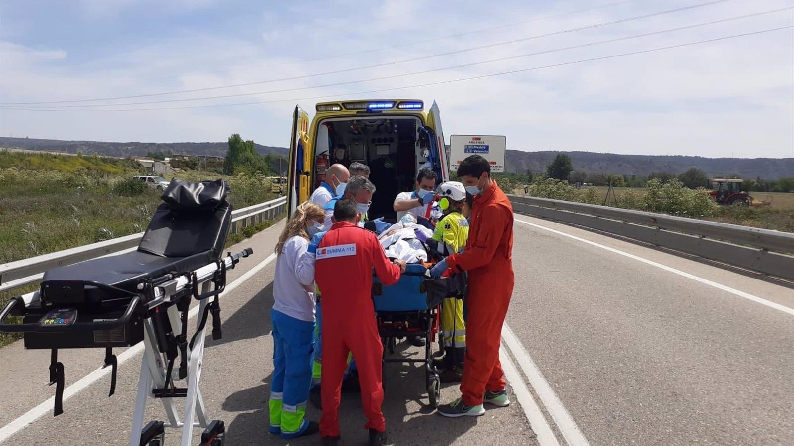 Herido grave un ciclista al caerse en la M-506