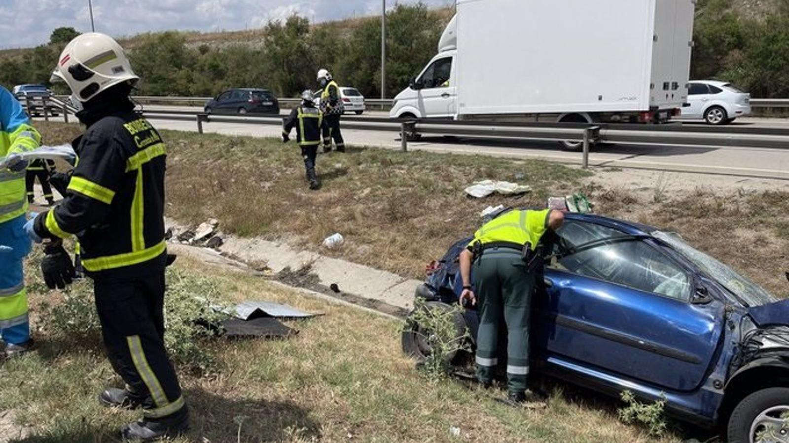 Herida una conductora tras dar varias vueltas de campana en la M-50