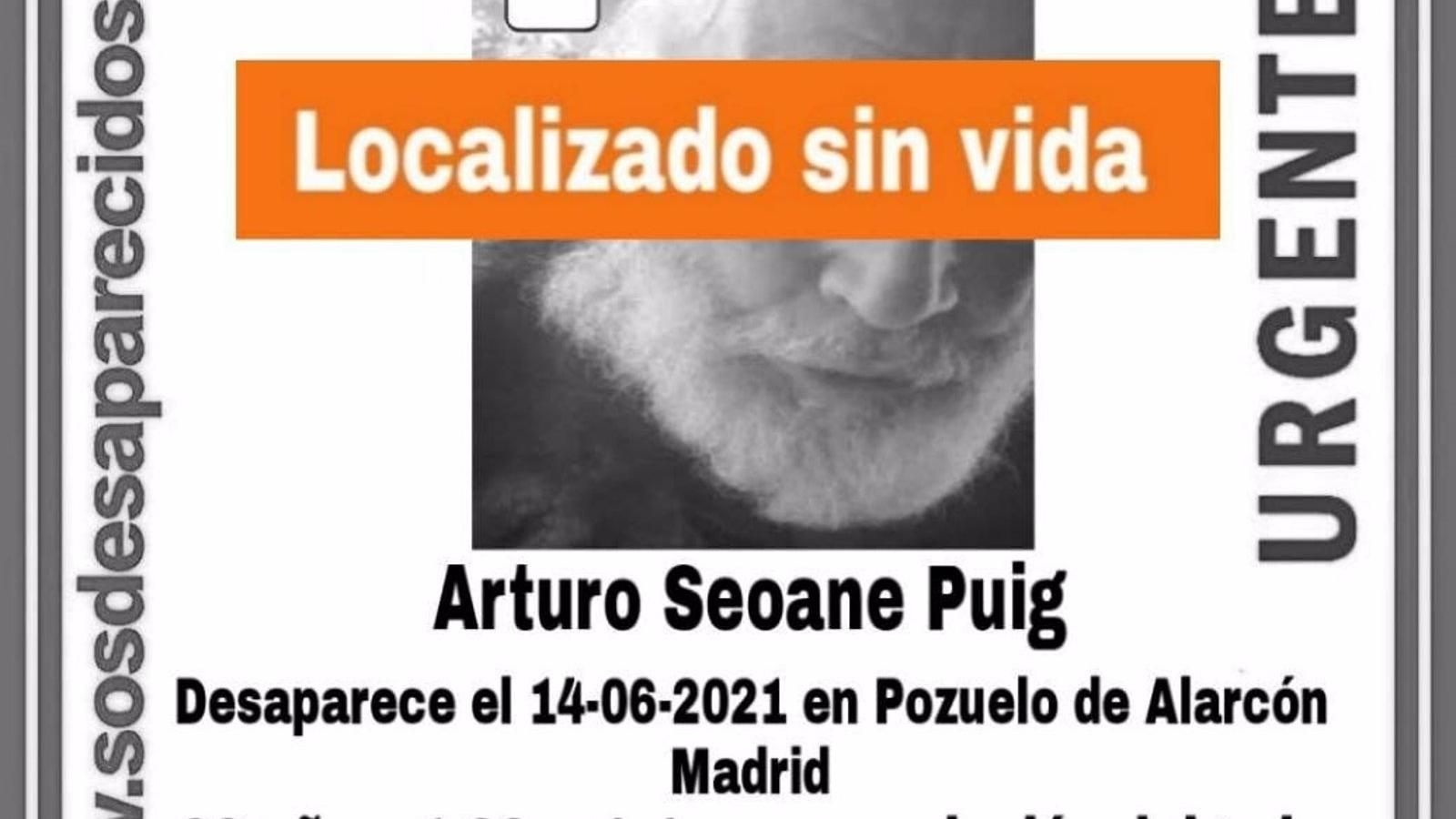 Localizan sin vida al anciano con Alzhéimer desaparecido hace ocho días en Pozuelo