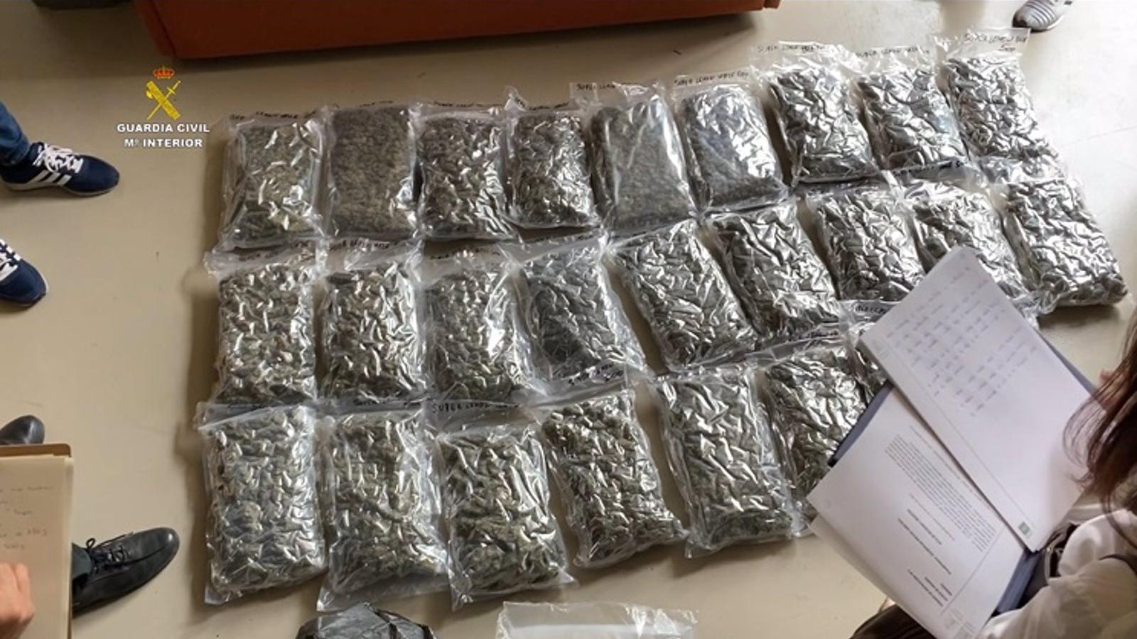 Un italiano detenido y requisados casi 60 kilos de marihuana envasada en una vivienda de Camarma de Esteruelas