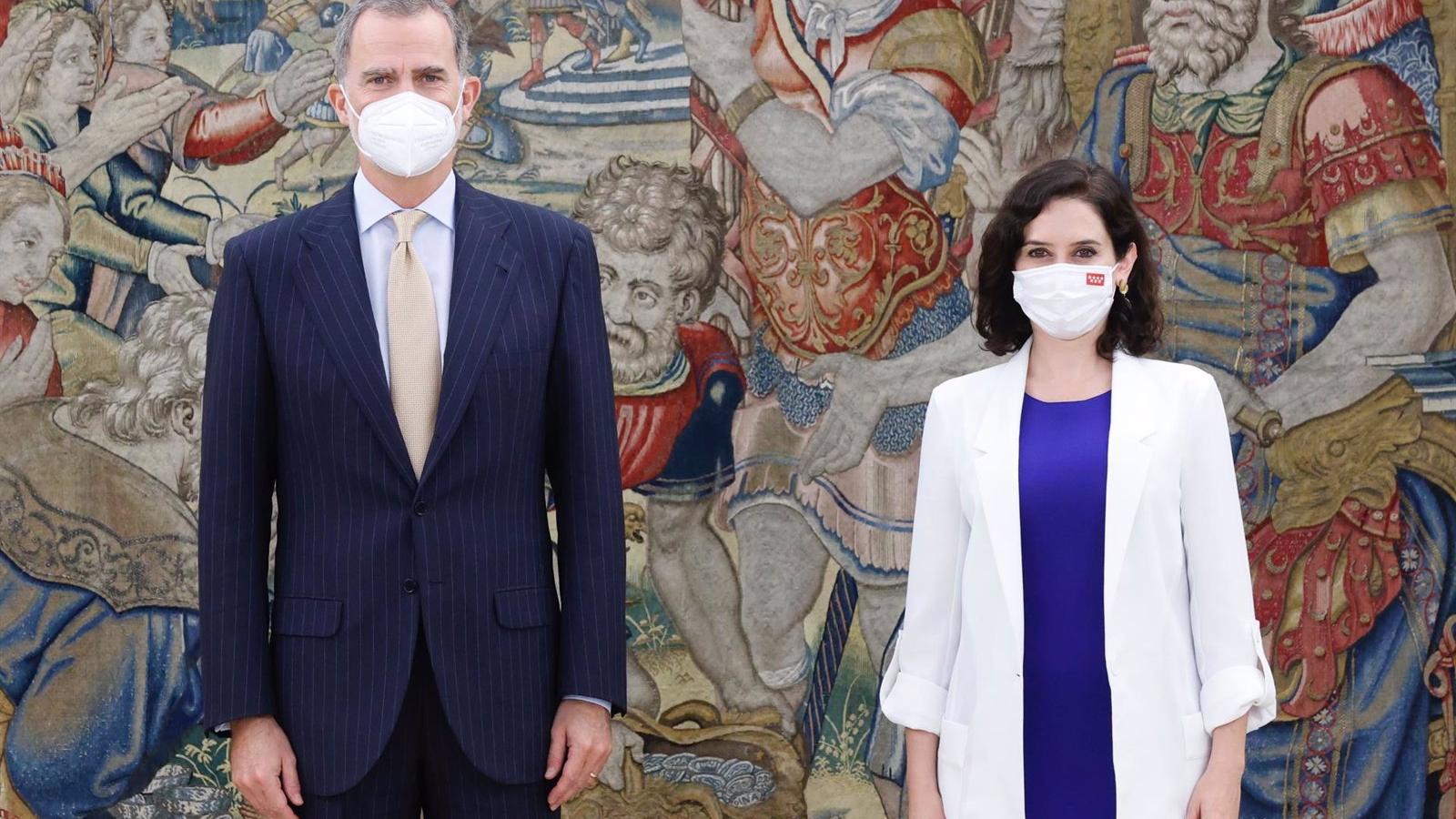 La Presidenta Ayuso es recibida en audiencia por el Rey Felipe VI en el Palacio de la Zarzuela