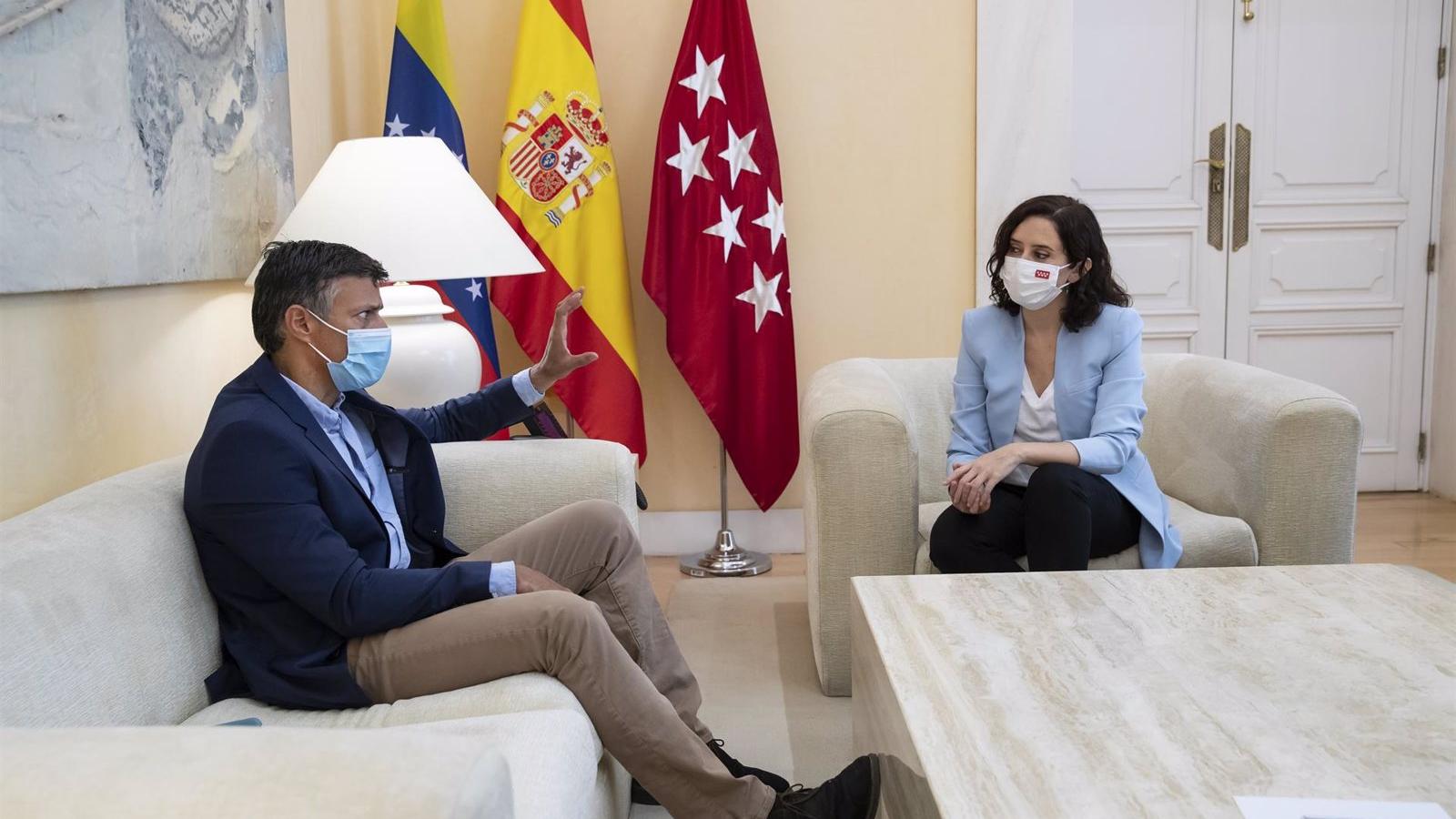 Díaz Ayuso se reúne con Leopoldo López para analizar el &quot;crecimiento del autoritarismo en Hispanoamérica&quot;