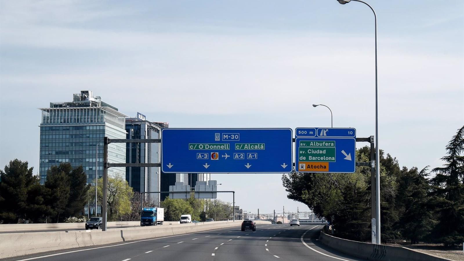 El tráfico en la M-30 de 6 a 18 horas sube un 10% por un mayor uso de vehículo privado