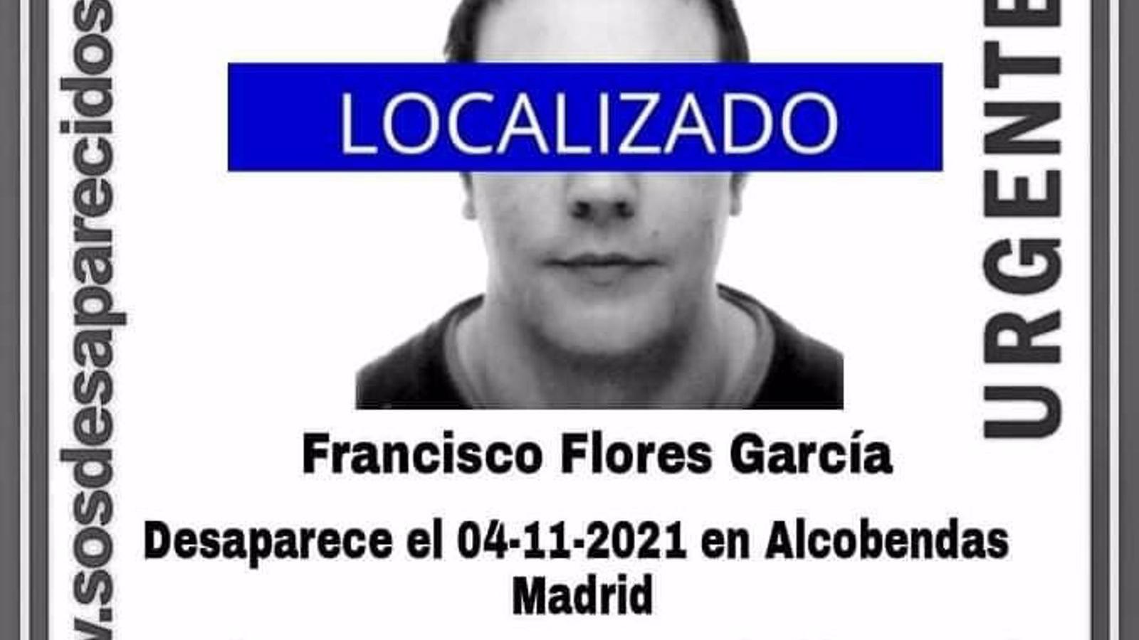 Localizado el hombre de 45 años desaparecido la semana pasada en Alcobendas