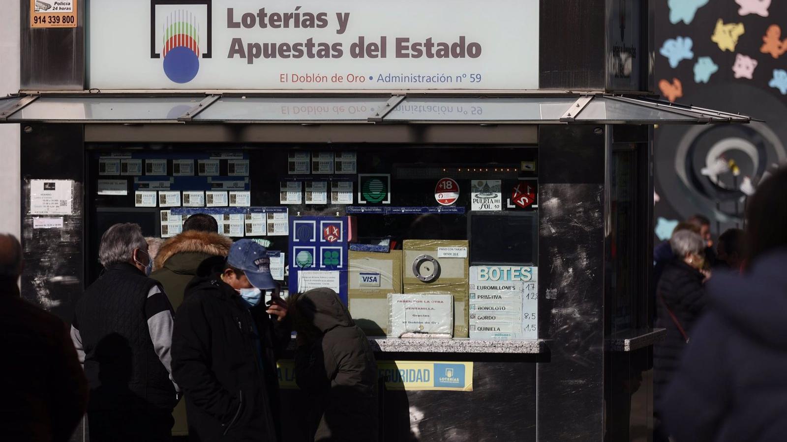 Un acertante en Madrid gana más de un millón de euros en el sorteo de 'La Bonoloto'