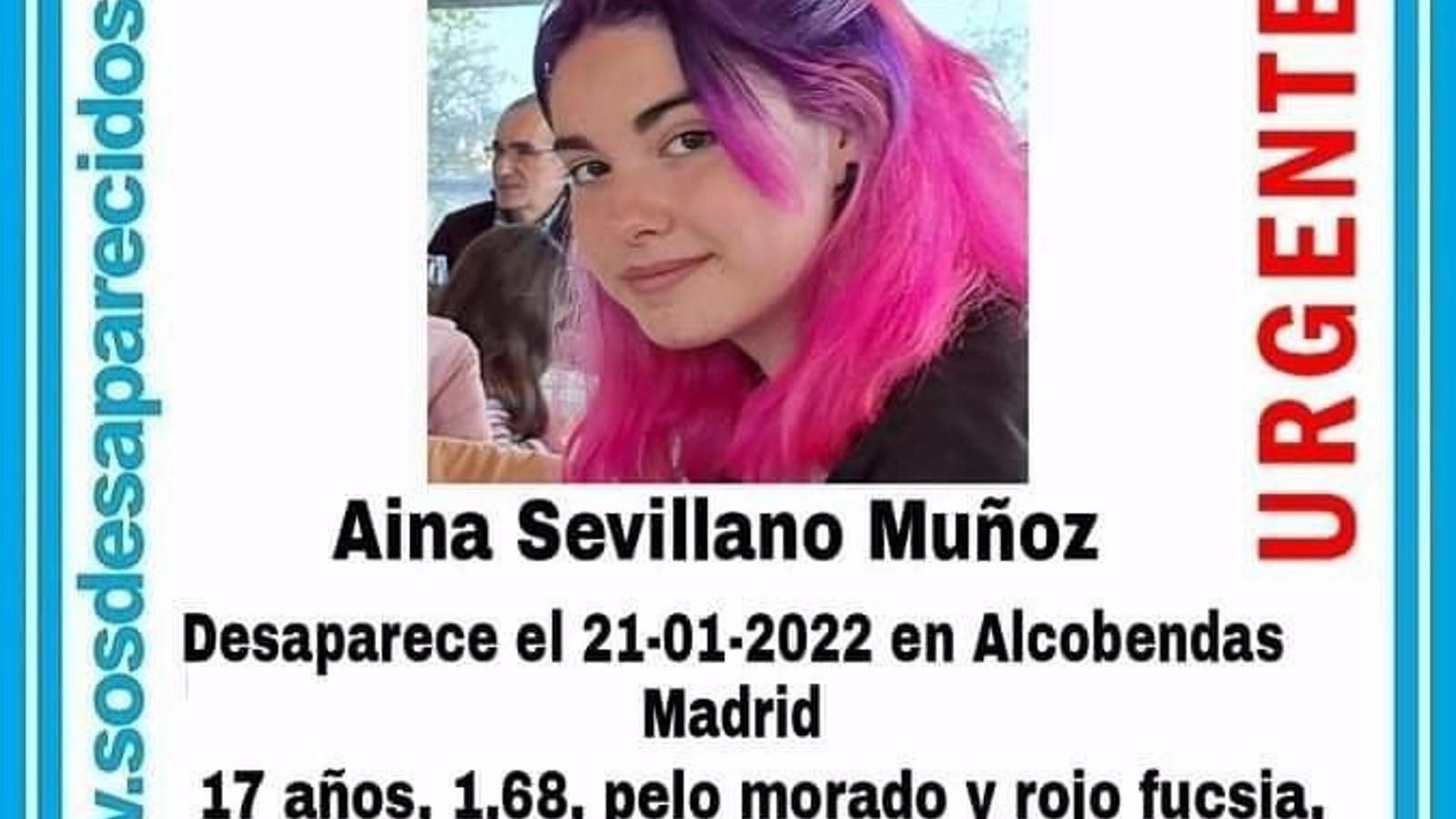 Buscan a una chica de 17 años desaparecida el viernes en Alcobendas Buscan a una chica de 17 años desaparecida el viernes en Alcobendas