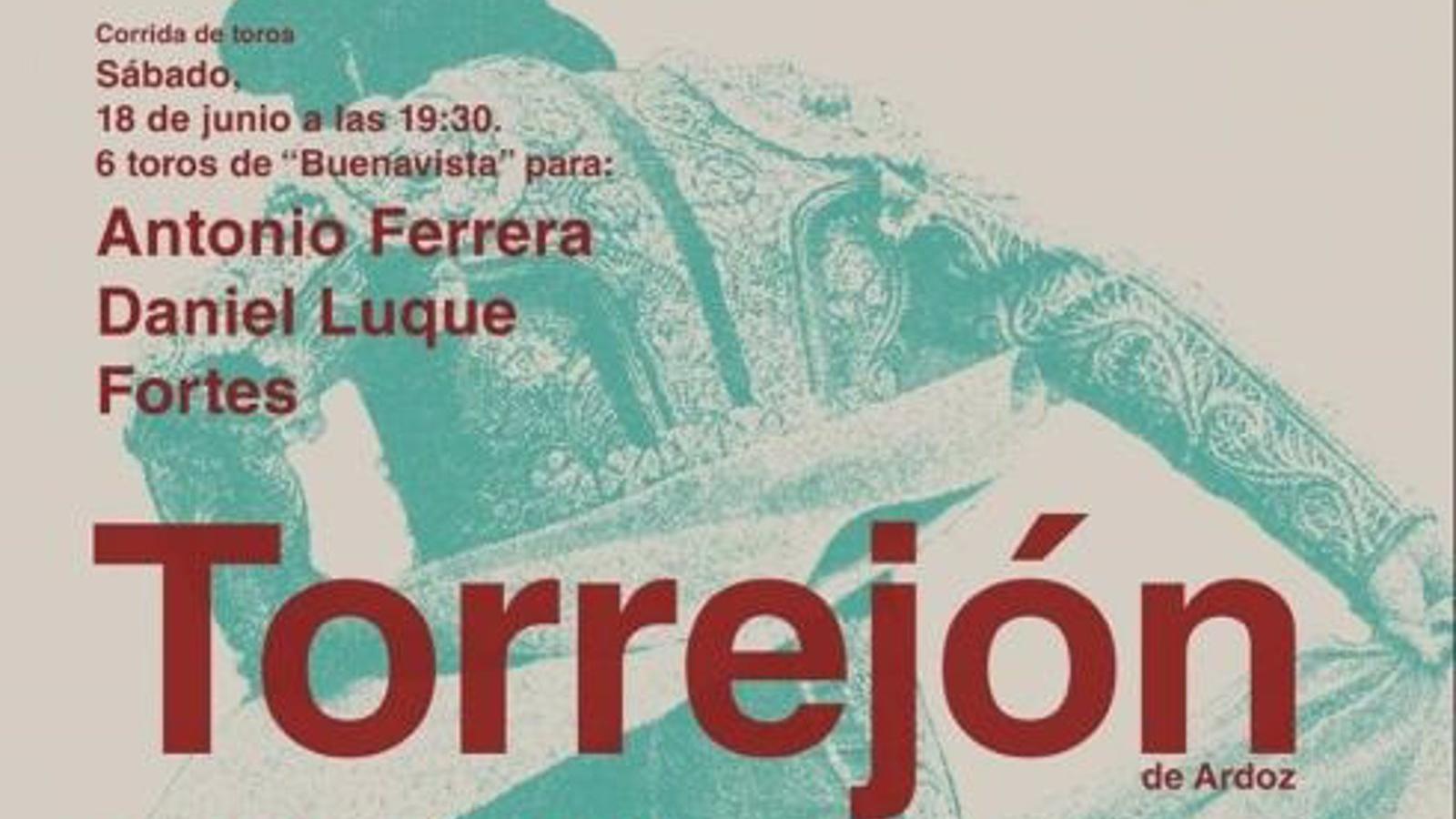 El torero Daniel Luque y el rejoneador Guillermo Hermoso de Mendoza integran el cartel de la feria taurina de Torrejón
