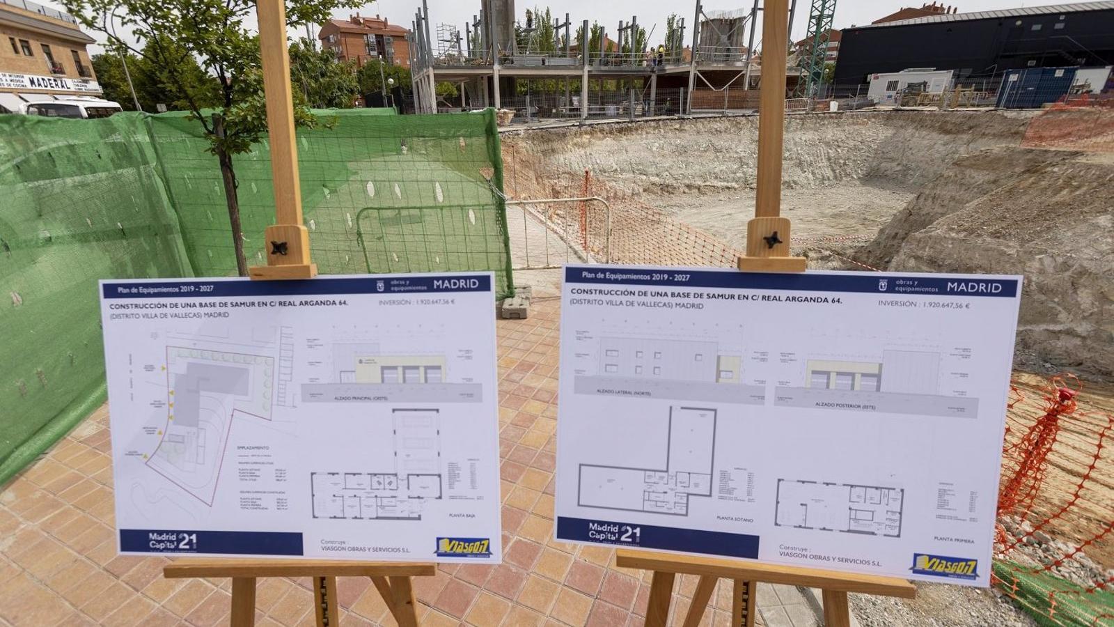 La nueva base operativa de Samur-Protección Civil de Villa de Vallecas estará finalizada en el verano de 2023