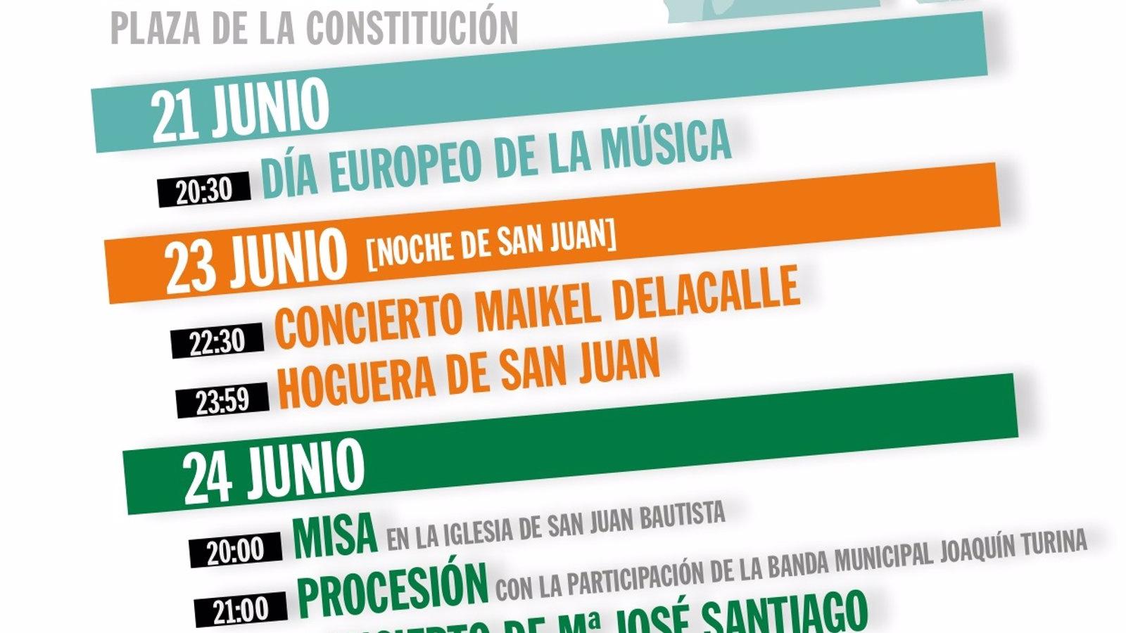 Maikel Delacalle, María José Santiago y un festival de música de los 90, en las Fiestas de San Juan de Arganda 