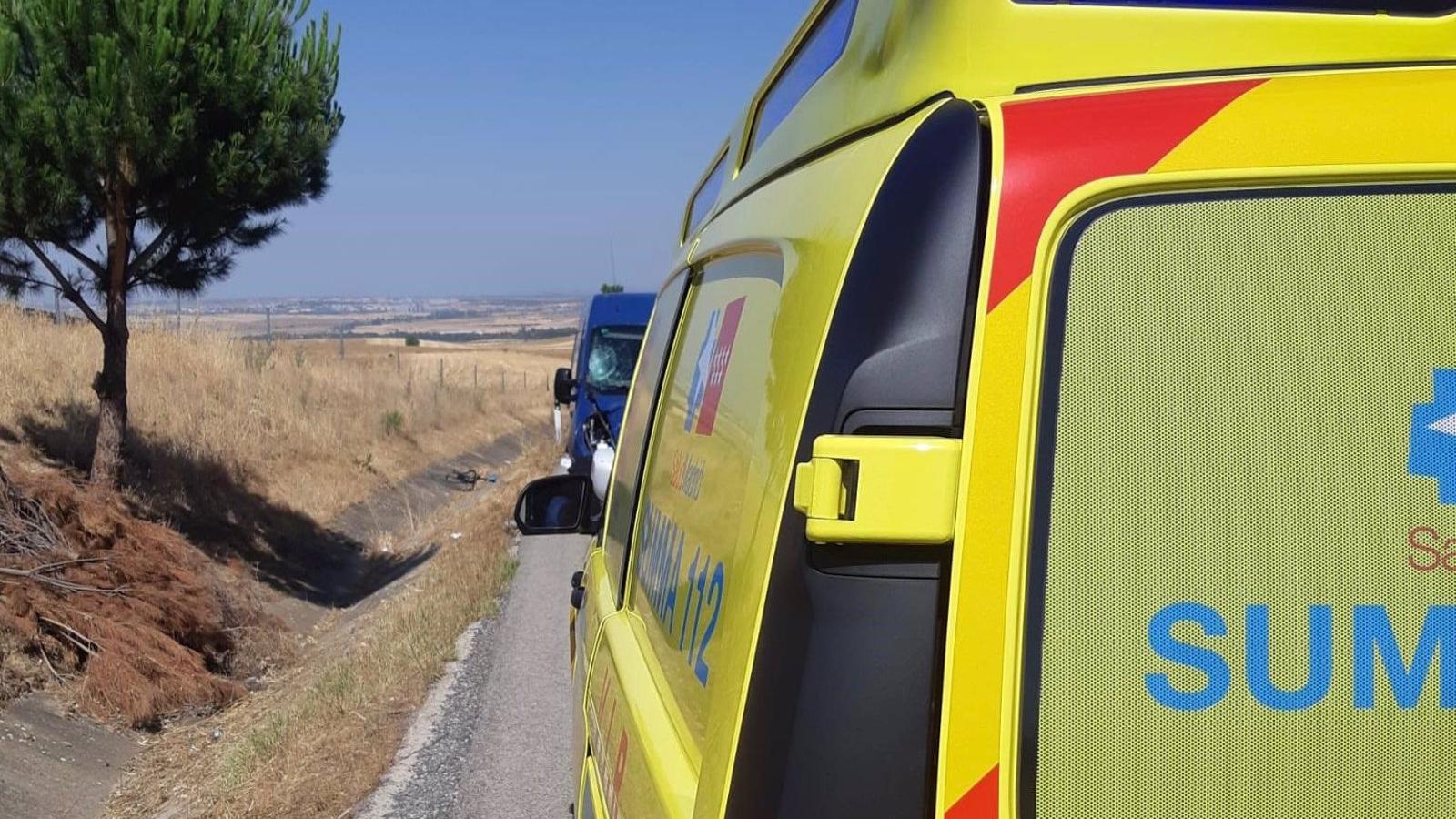 Un ciclista de 51 años fallece arrollado por una furgoneta en Cobeña