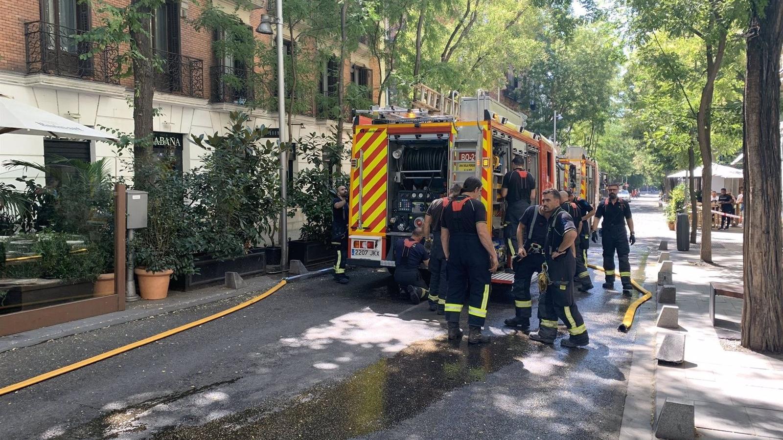 Sofocado un fuego en la cocina de un restaurante de la calle Jorge Juan