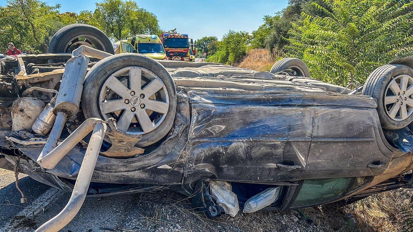 Muere un hombre de 50 años tras dar varias vueltas de campana con su coche en Morata de Tajuña