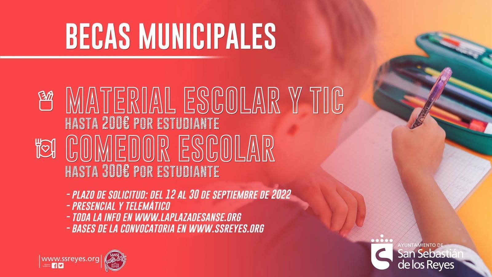 San Sebastián de los Reyes invertirá 250.000 euros en becas para material escolar y ayudas para el comedor San Sebastián de los Reyes invertirá 250.000 euros en becas para material escolar y ayudas para el comedor