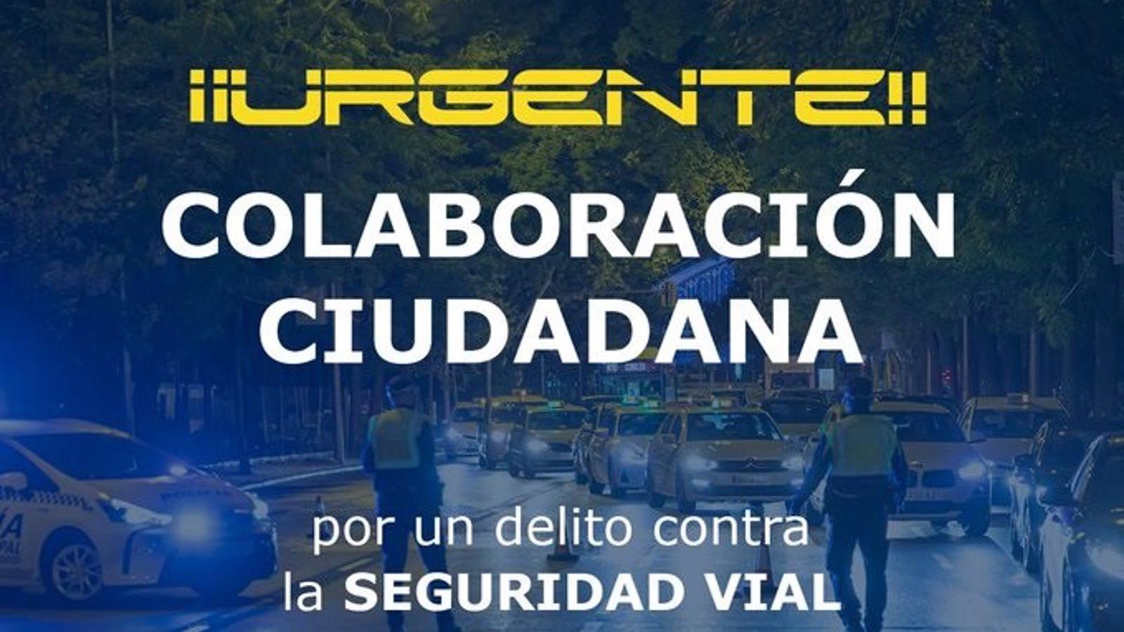 La Policía Municipal pide ayuda para esclarecer el accidente de un taxista hace unos días en Casa de Campo