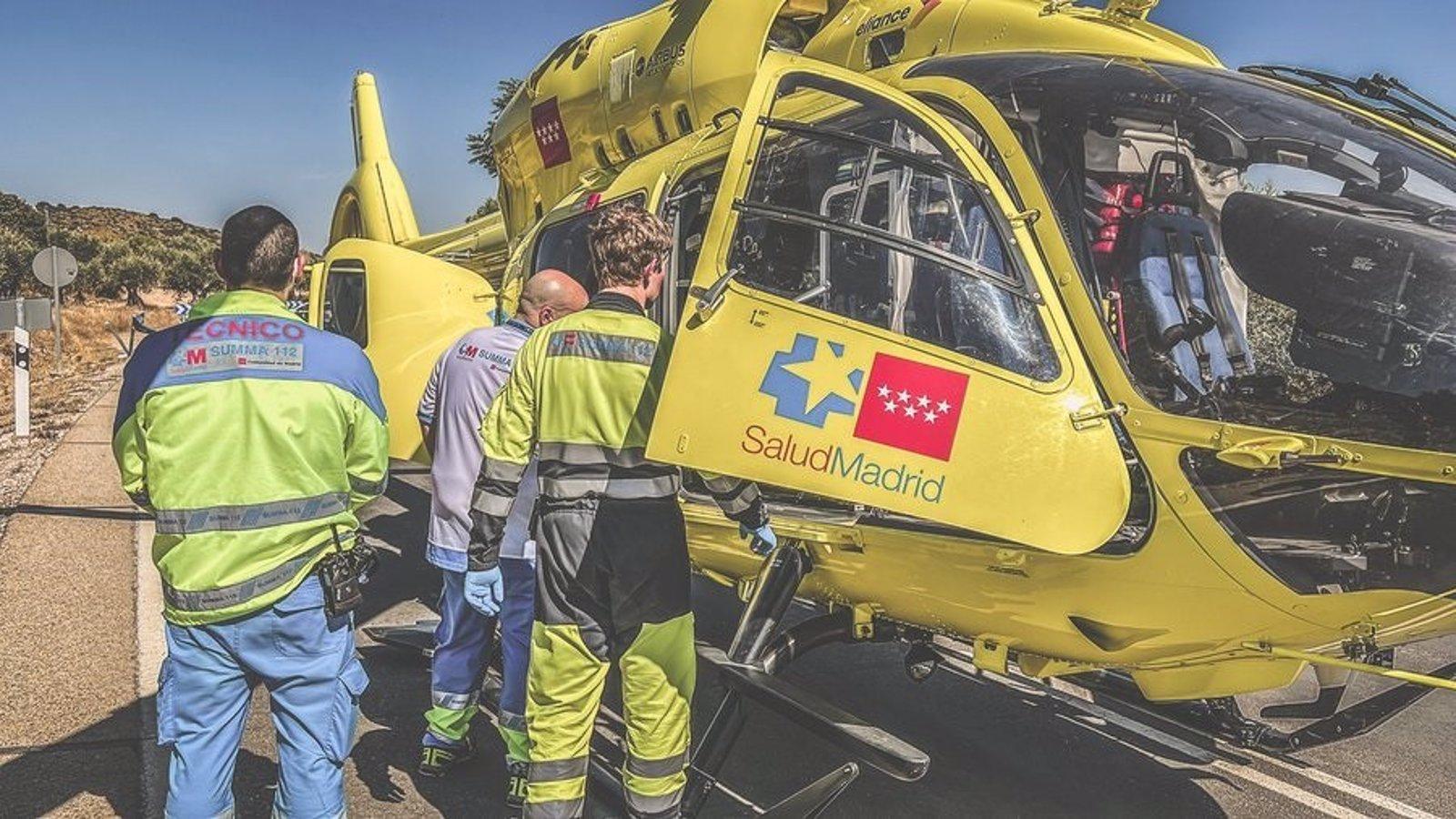 Herido grave un motero
al colisionar con un coche en la M-113
