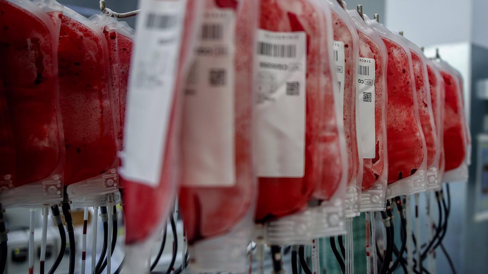 Las reservas de sangre en los hospitales madrileños de los grupos 0+, 0- y B- en alerta roja