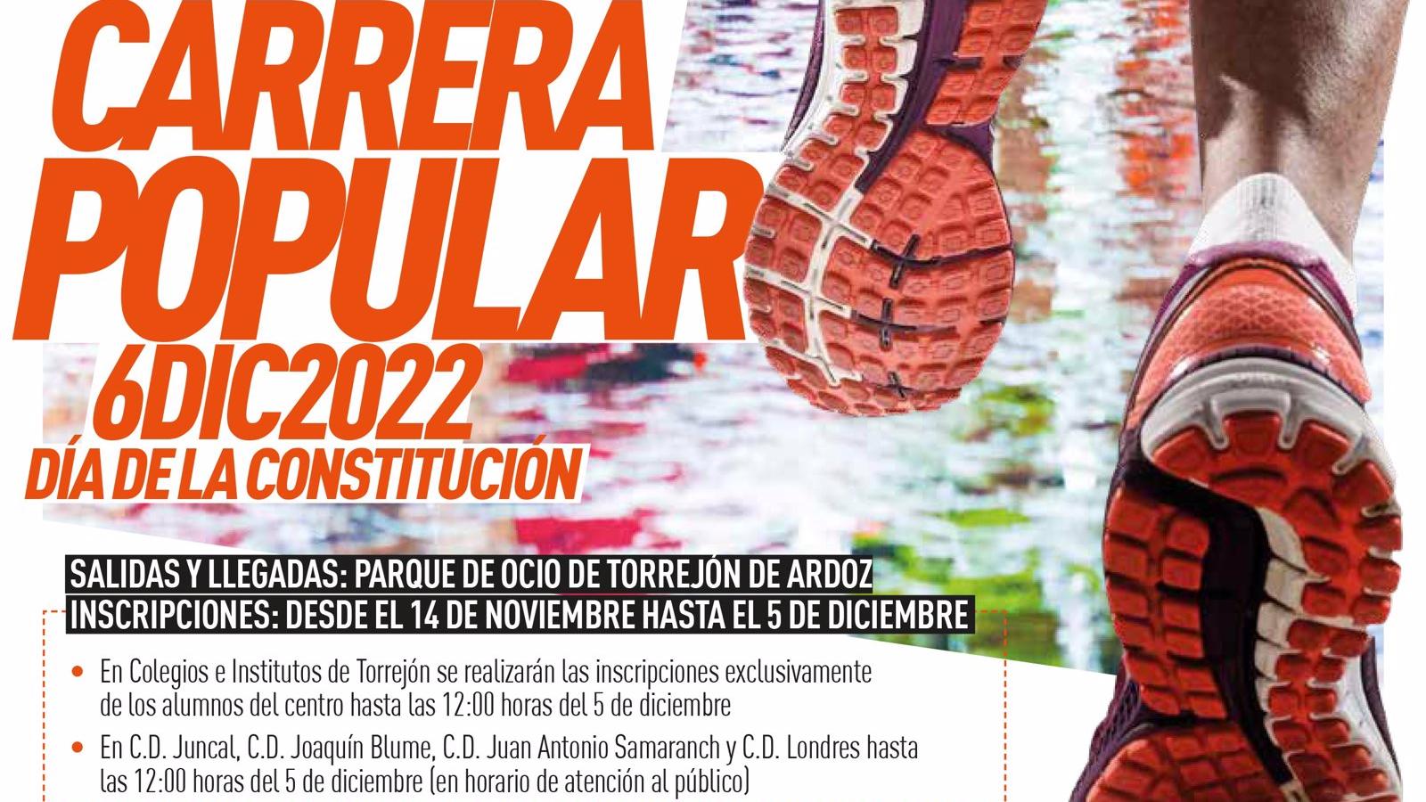 Torrejón conmemora mañana el Día de la Constitución con su tradicional Carrera Popular