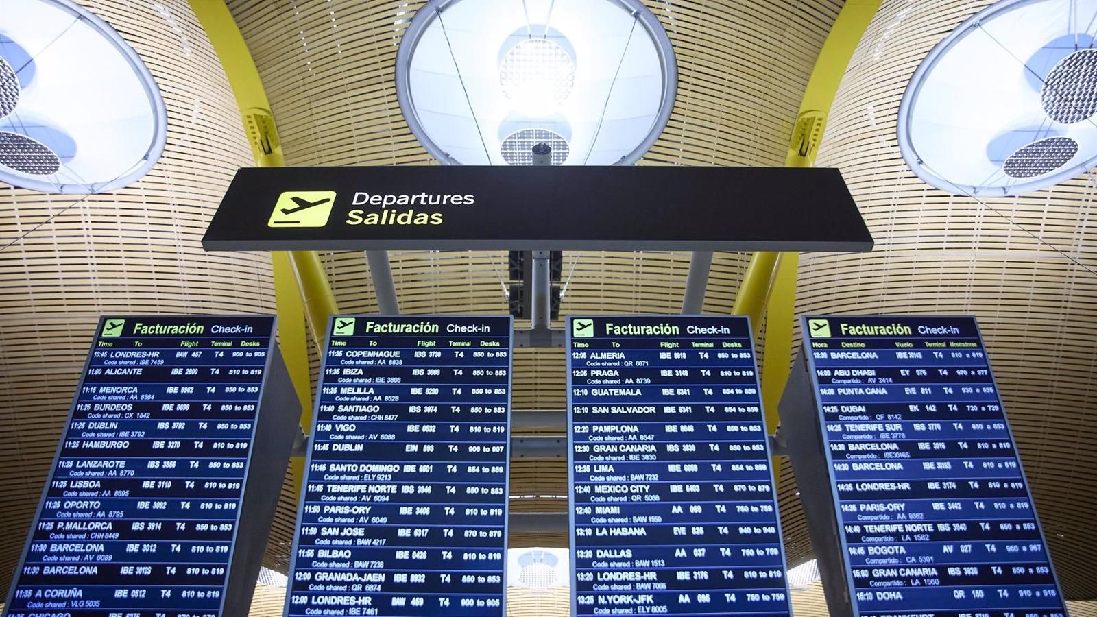 Barajas cierra noviembre con 4,45 millones de pasajeros