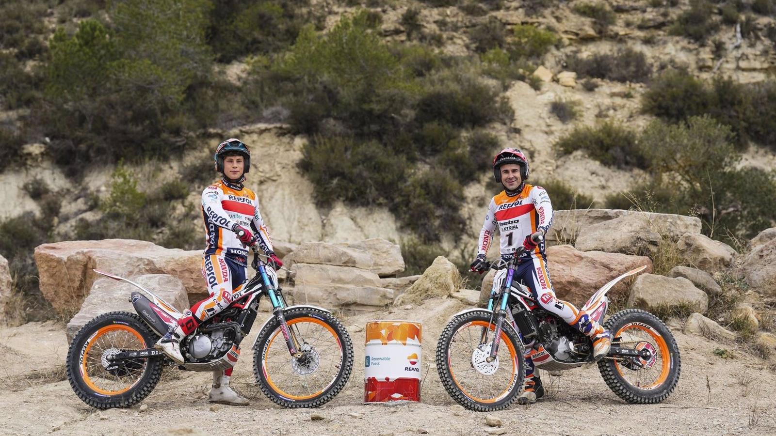 Toni Bou y Gabriel Marcelli hacen un satisfactorio test con el nuevo combustible renovable de Repsol