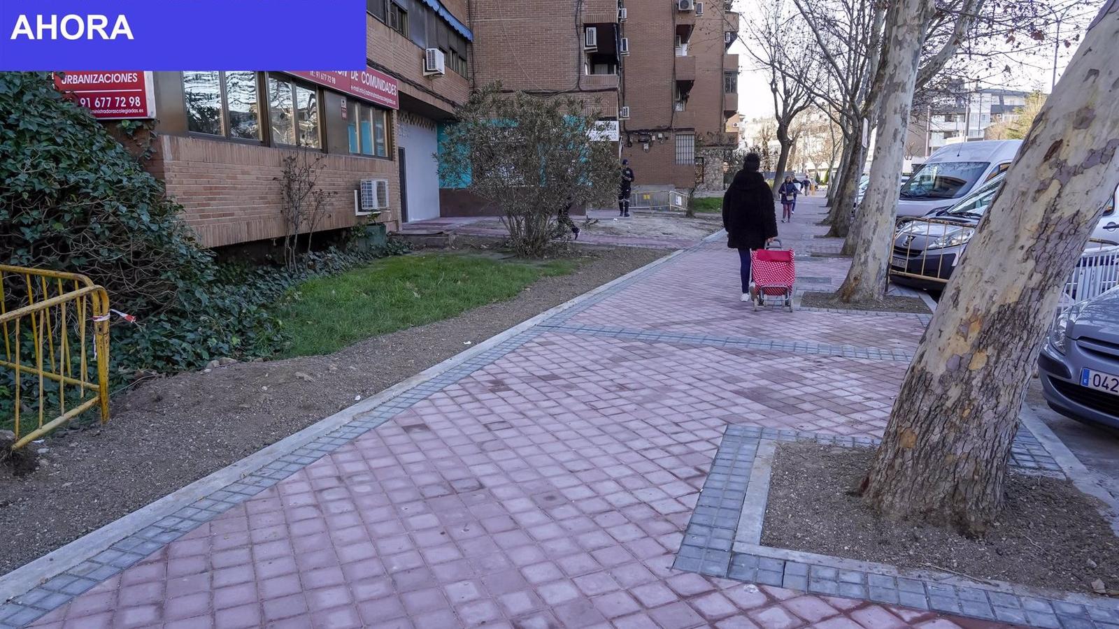 Torrejón renueva las aceras de 3.250 m2 en los barrios de Veredillas, Cañada y Mancha Amarilla