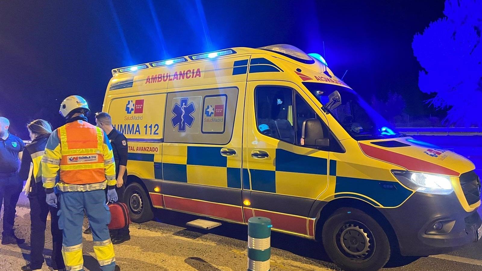 Un muerto y dos heridos muy graves en un accidente de motos en la M-506 a la altura de Fuenlabrada