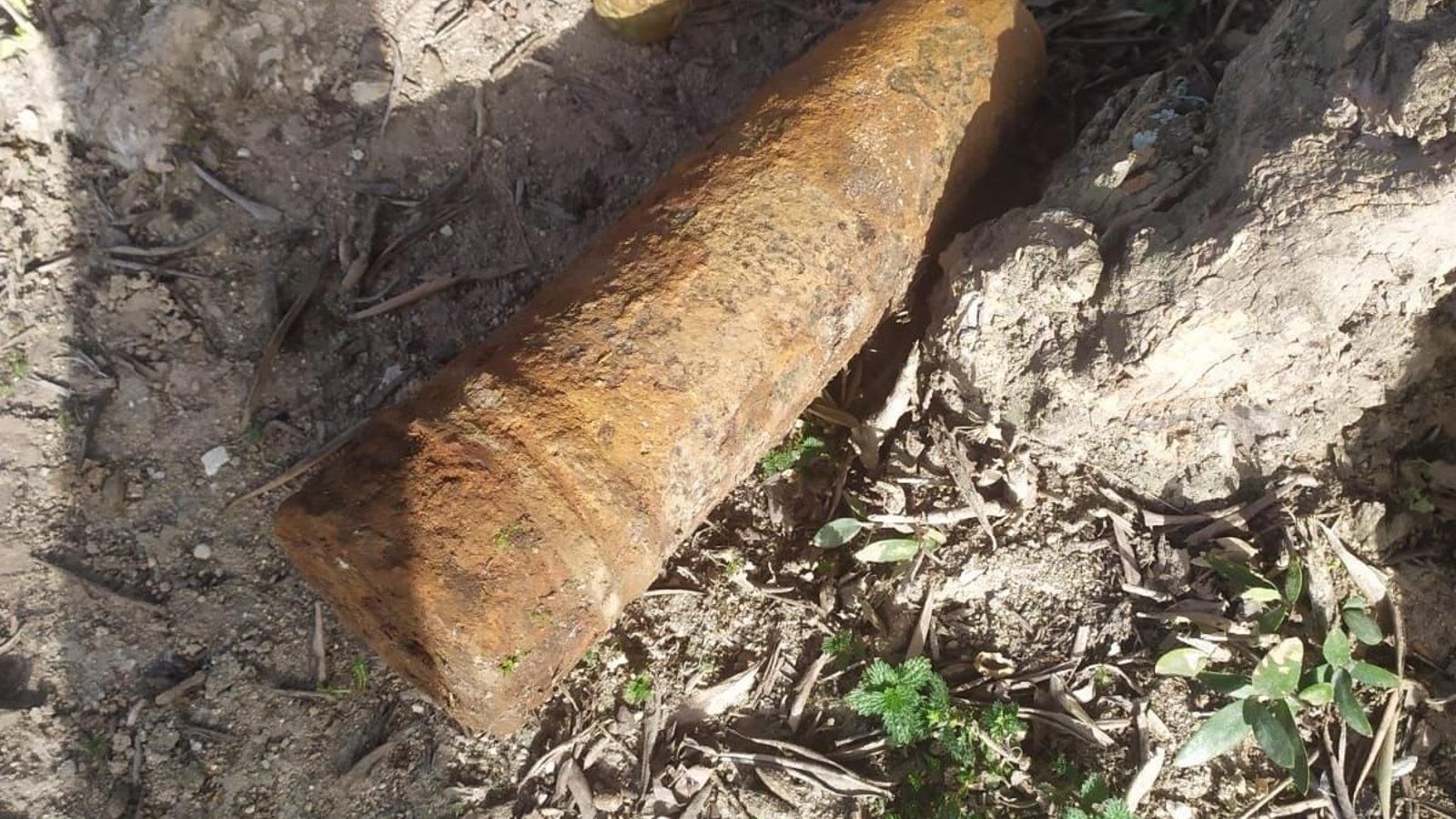 Localizan un proyectil de la Guerra Civil en las obras de un parque de Fuenlabrada