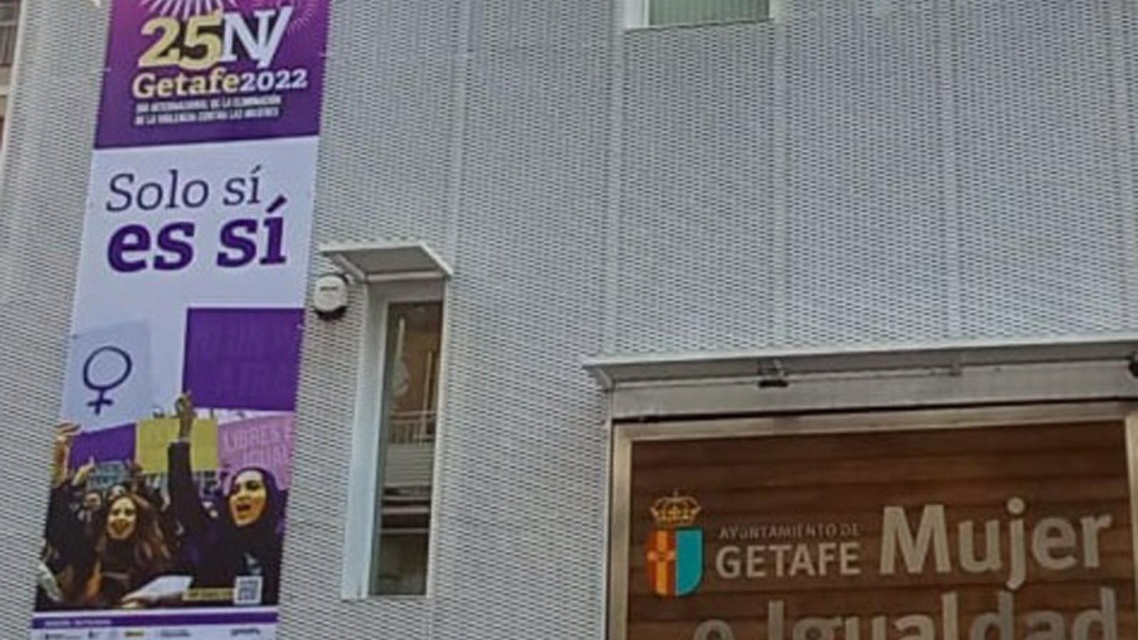 El PP de Getafe exigirá en el Pleno retirar una pancarta del Ayuntamiento a favor de la ley 'Solo sí es sí'