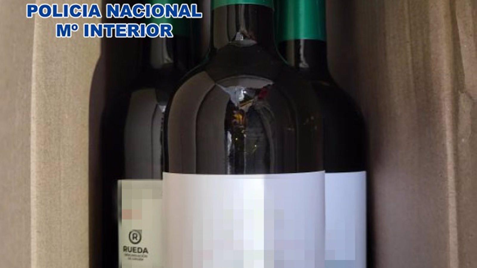 Detenido por falsificar botellas de la DO Rueda